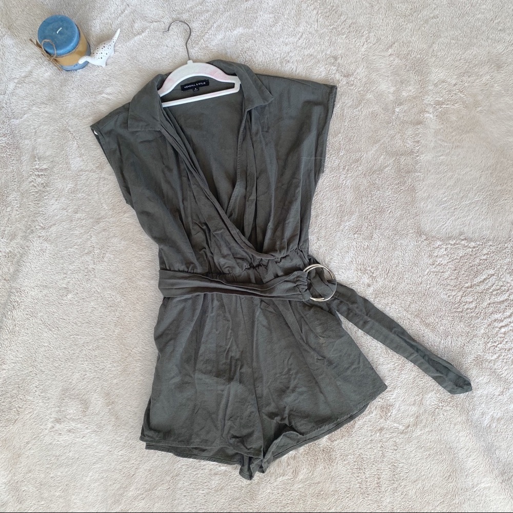 Kendall & Kylie Circle Belt Utility Romper